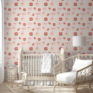 Sweet Coquette Pattern Feminine Design Wallpaper