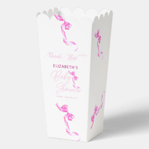 Sweet Coquette Pink Bow Tie Elegant Baby Shower Fa Favor Box