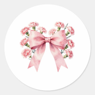Sweet Coquette Room Decor Art Classic Round Sticker