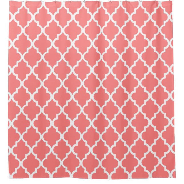 Sweet Coral Pink Quatrefoil Pattern (Front)