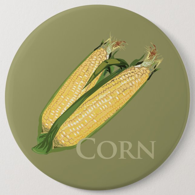 Sweet Corn 6 Inch Round Button (Front)