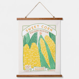 Sweet Corn Seed Packet Hanging Tapestry 