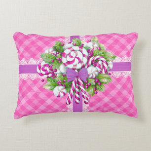 Sweet Cottage Pink and Purple Accent Pillow
