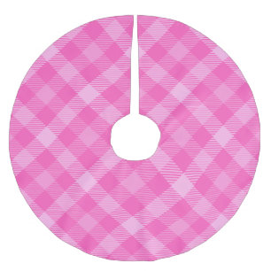 Sweet Cottage Purple and Pink Christmas Brushed Polyester Tree Skirt