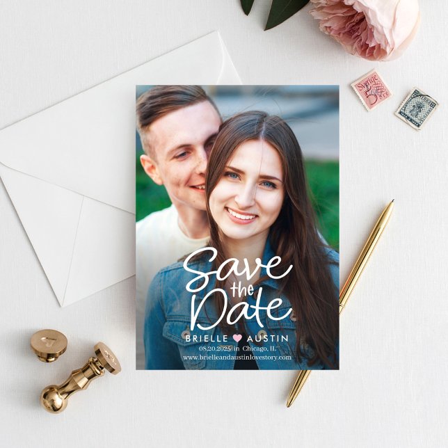Sweet Couple EDITABLE COLOR Save The Date Card (Creator Uploaded)