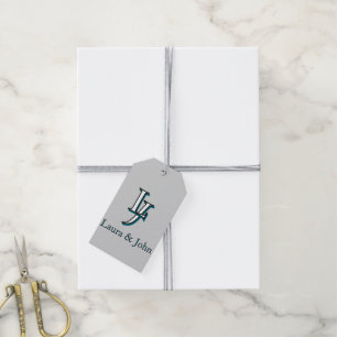 Sweet Couple Initials & Names Love Gift Tag