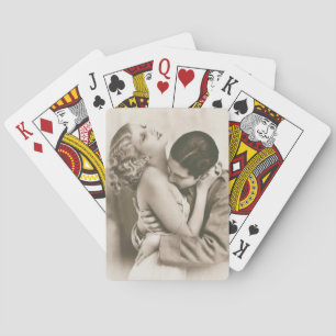 Sweet Couple Kissing Playing Cards