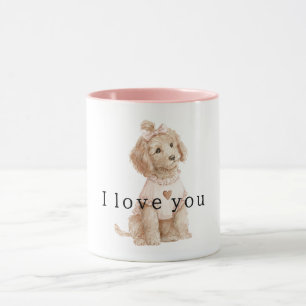 Sweet Cream Dog Love Mug