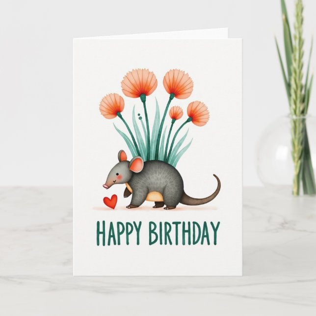Sweet Creature Floral Birthday Card (Front)
