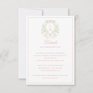 Sweet Crest w/ Pink Bow Details Enclosure Card