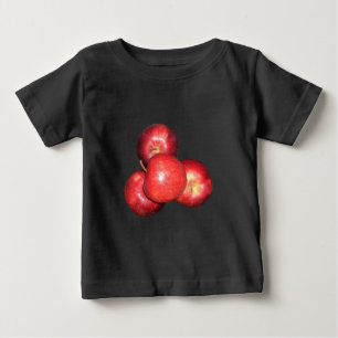 Sweet & Crisp Red Apples - Organic Fruit Print Baby T-Shirt