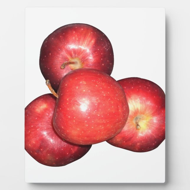 Sweet & Crisp Red Apples - Organic Fruit Print Plaque (Front)