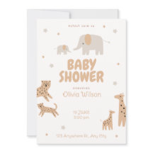 sweet critters party card invitation