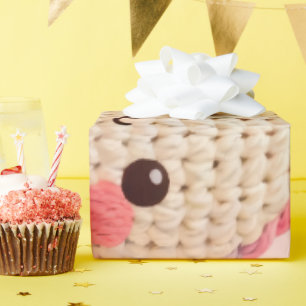 Sweet Crochet Bunny & Roses Wrapping Paper