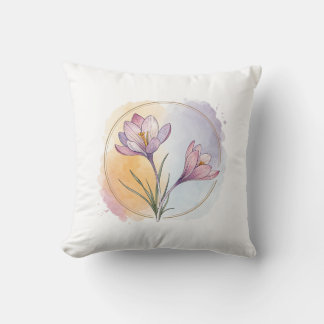 Sweet Crocus Small Pillow Accent Pillow