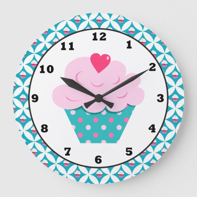 Sweet Cupcake amusant horloge murale (Recto)