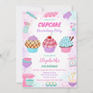 Sweet Cupcake Birthday Party Invitation
