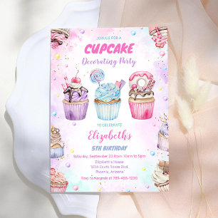 Sweet Cupcake Birthday Party Invitation