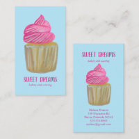 Sweet Cupcake Catering Bakery Pink Blue CUSTOM