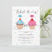 Sweet Cupcake Genre Reveal Party Invitation