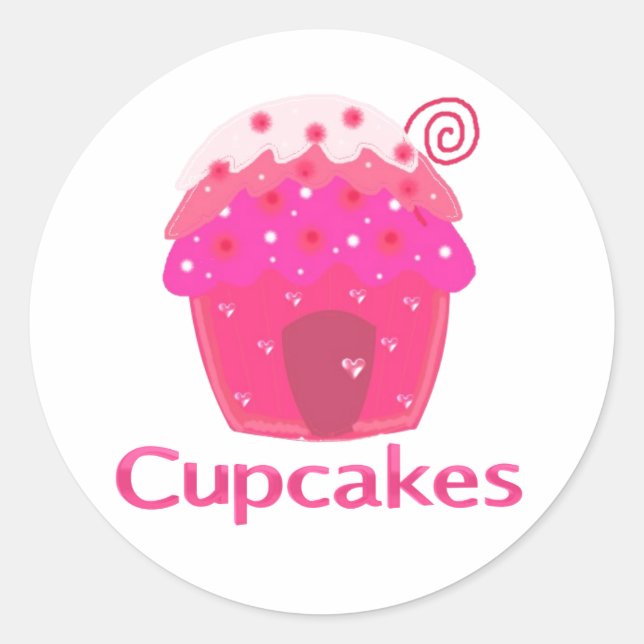 Sweet Cupcake House Classic Round Sticker (Front)