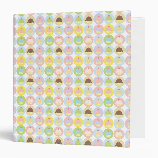 Sweet Cupcake Pattern Binder (Front/Inside)