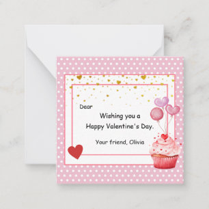 Sweet Cupcake Valentine's Day for kids Card