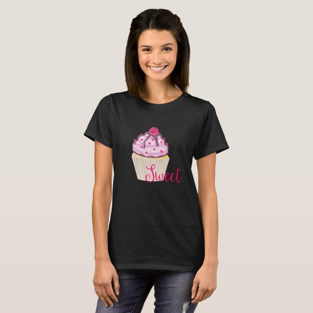 Sweet Cupcake with Raspberry on Top (Front Full)