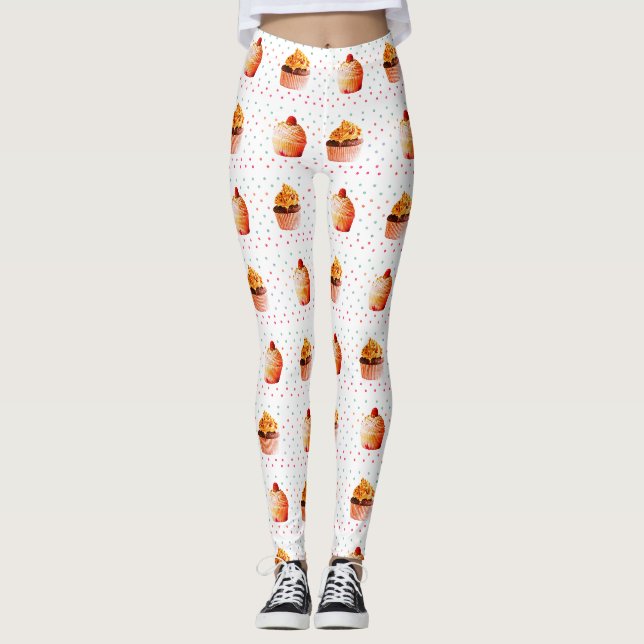 Sweet Cupcakes Custom Leggings (Front)