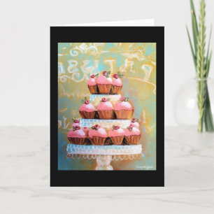 Sweet Cupcakes French Paris Bakery Carte de voeux