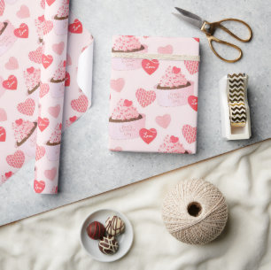Sweet Cupcakes Love Kids Happy Valentines Day Wrapping Paper