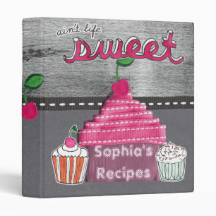Sweet Cupcakes Recipe Binder