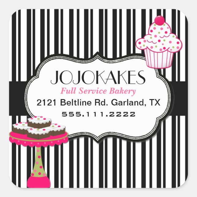 Sweet Custom Bakery Sticker (Front)
