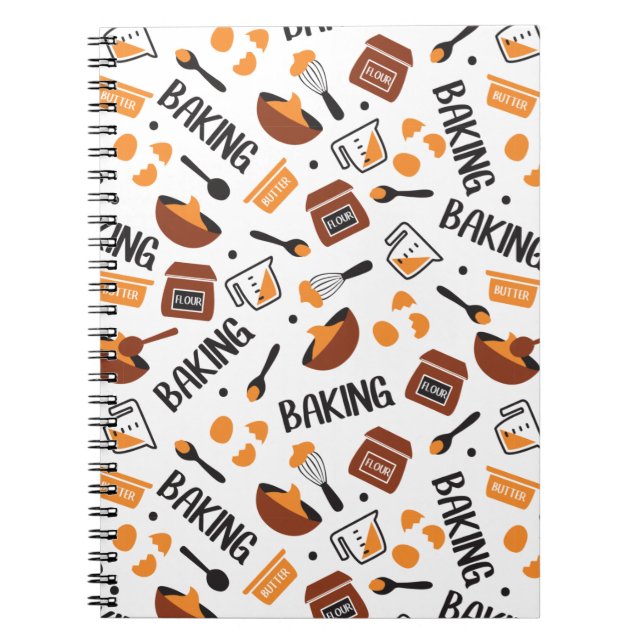 Sweet Cute Baking Art Pattern I Notebook (Front)