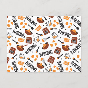 Sweet Cute Baking Art Pattern I Postcard
