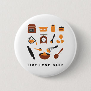 Sweet Cute Baking Tools Art 2 Inch Round Button