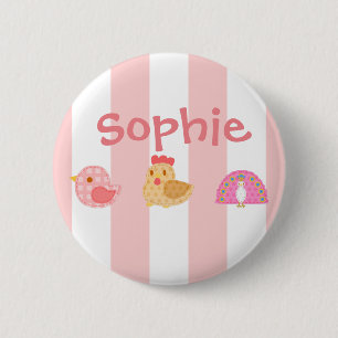 Sweet Cute Birds 2 Inch Round Button