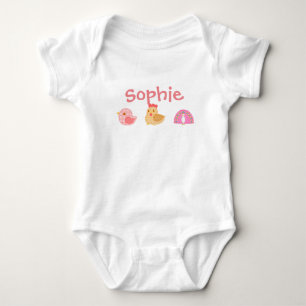 Sweet Cute Birds Baby Bodysuit