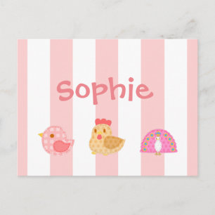 Sweet Cute Birds Postcard