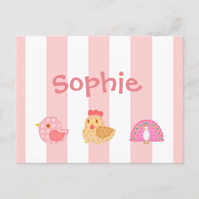 Sweet Cute Birds Postcard (Front)