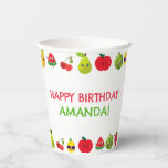Sweet Cute Fruit Funny Kids Birthday Party  Paper Cups<br><div class="desc">Get ready for a fresh celebration! This fruit-themed birthday paper cups is bursting with juicy colours and playful charm — perfect for your little one’s big day. Featuring adorable illustrations of smiling strawberries, zesty lemons and more, this sets the tone for a fresh and fun party. With bright, kid-friendly design...</div>