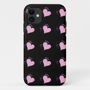 Sweet Cute Happy Valentine Love Hearts Soft Pink iPhone 11 Case