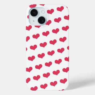 Sweet Cute Love Hearts Pattern Valentine's Day iPhone 15 Case