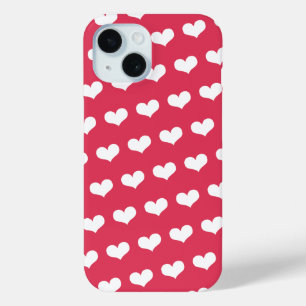 Sweet Cute Love Hearts Pattern Valentine's Day iPhone 15 Case
