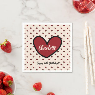 Sweet Cute Trendy Customized Birthday Party Decor Napkin