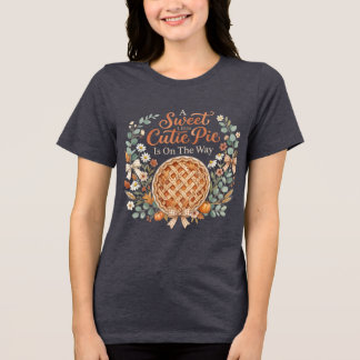 Sweet Cutie Pie On The Way | Mother to Be Tri-Blend Shirt