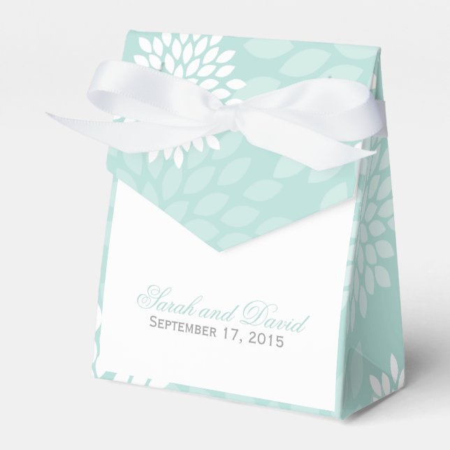 Sweet Dahlias Wedding Favor Box (Front Side)