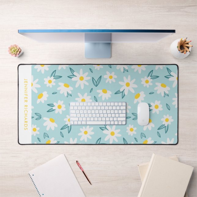 Sweet Daisies Pattern Personalized  Desk Mat (Office 1)