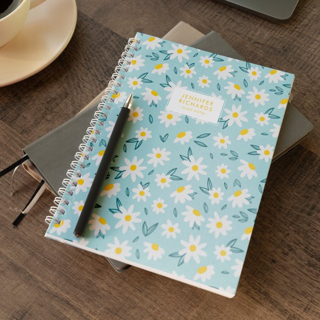 Sweet Daisies Pattern Personalized Notebook (Creator Uploaded)