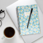 Sweet Daisies Pattern Personalized Planner<br><div class="desc">Pretty daisies on a light blue background pattern.</div>